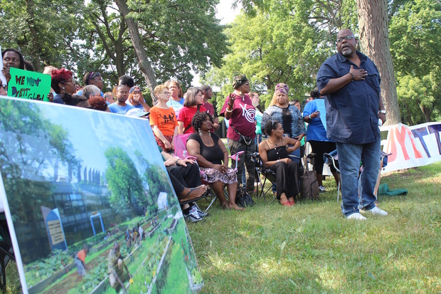  Twelve people pushing for a district-run option for reopening Dyett High School have refused to eat until the plan is approved. 