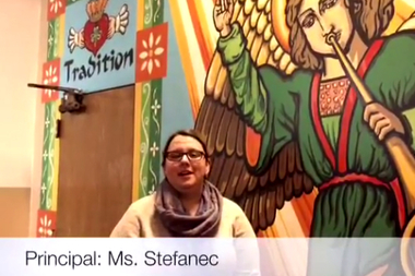 Inspired by a similar video made at her cousin's school, Emily McManus hopped on Google and searched around for moviemaking apps. She found two and immediately went to work making a promotional video for her own school: St. Gabriel.