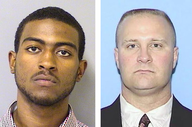 Paris Sadler (l.) pleaded guilty to shooting Chicago Police Officer Del Pearson (r.) in 2012.