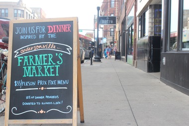 Appellation is creating 3-course meals using ingredients from Andersonville Farmers Market.