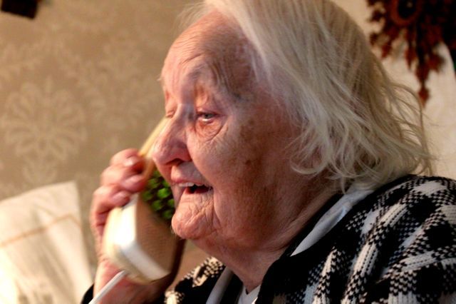 <p>Marcella calls her neighbor and granddaughter, Kim, to tell her to come by the house because a reporter is interviewing her.</p>
