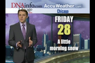 <p>Friday was no day to be without a hat, as snow fell on West Wilson Avenue in Uptown.</p>
