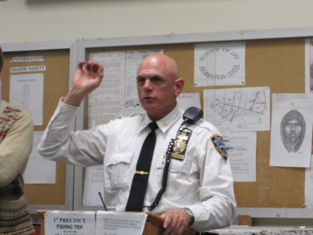 Deputy Inspector Anthony Bologna left the first precinct after serving as commanding officer for five years.