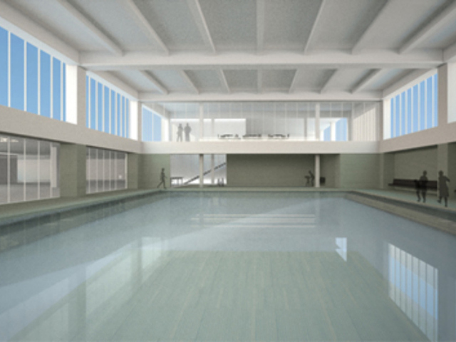 The 52,000-square-foot community center will include two pools.