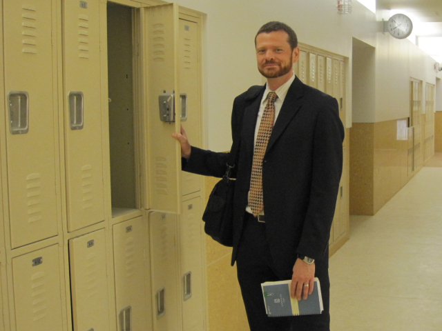 Lower Manhattan Community Middle School Principal Kelly McGuire is concerned about budget cuts to his after-school sports programs. 