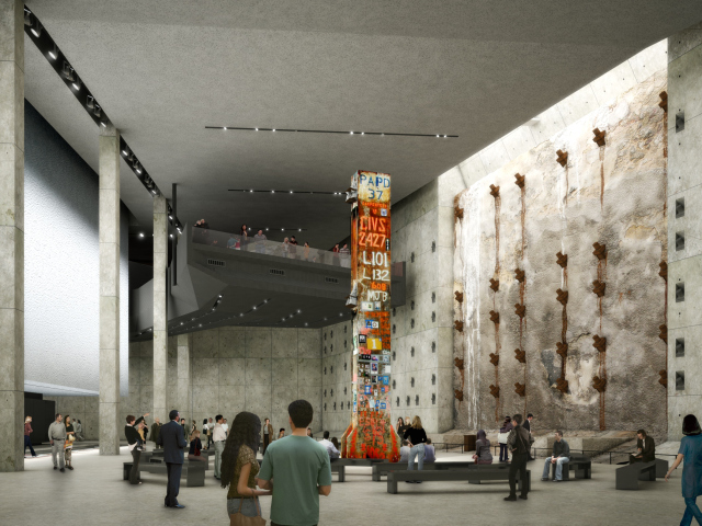 The Last Column, covered in mementos, will be a major feature of the 9/11 museum.