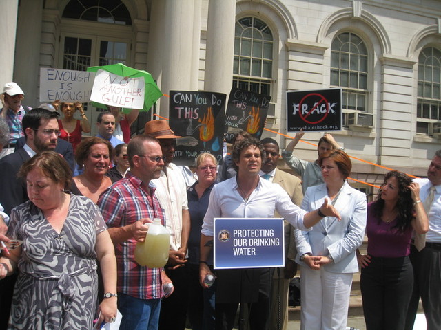 Ruffalo spoke passionately about the need to protect the state's water supply.