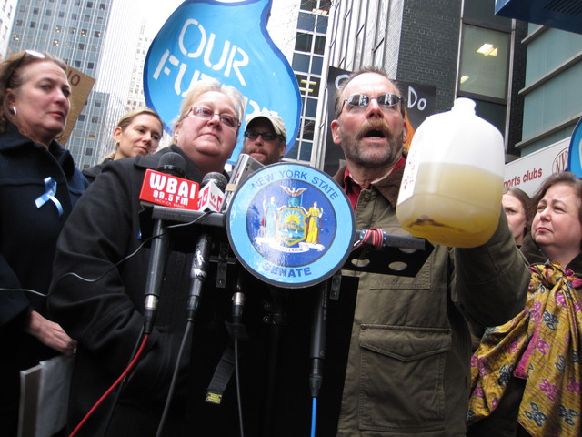 Craig and Julie Sautner, of Dimock, PA, say their drinking water was severely contaminated by vertical hydrofracking.
