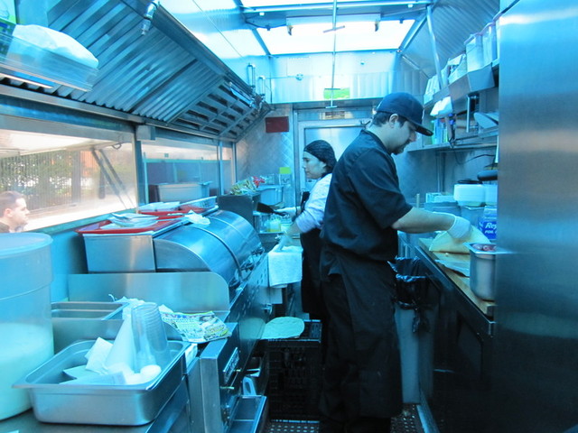 Paty's Taco Truck interior.