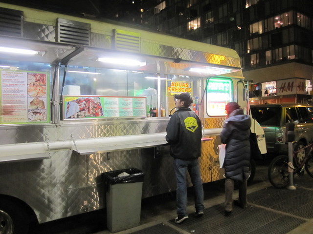 Paty's Tacos returns to Lexington Avenue and E. 86th Street at night when the metered rules expire, but sells on the Upper West Side during the day.