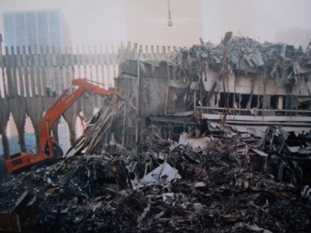 Workers at Ground Zero after 9/11. 