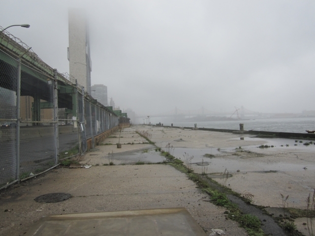 The abandoned Pier 38, a former Con Edison pier along the East River from East 38th to 41st streets.