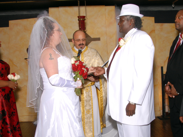 Reverend Pat Bumgardner of Metropolitan Community Church will marry the couple in Foley Square July 24, 2011.