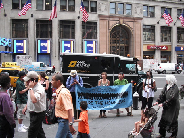 Homeless advocates said police should allow the homeless to sleep in public places.