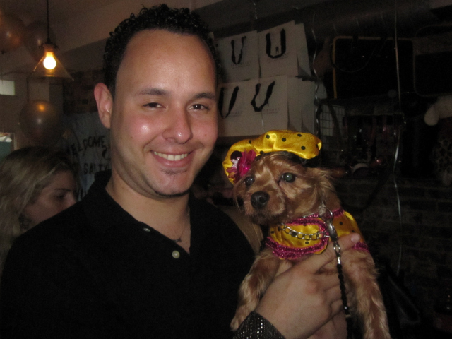 Dog clothing designer Roberto Negrin said he is inspired by his Yorki mix Abby. 