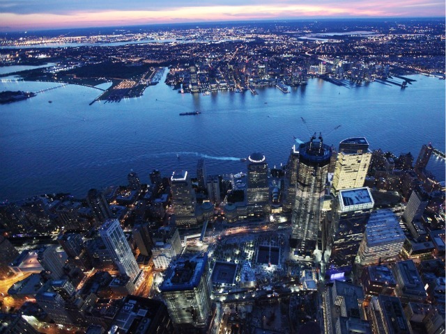 A view of the site looking across the Hudson.