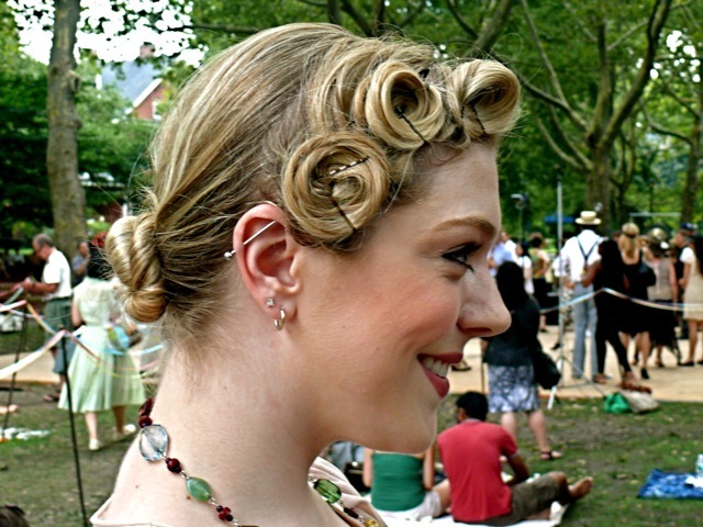 Vintage pin curl styling, which is a lost art. 