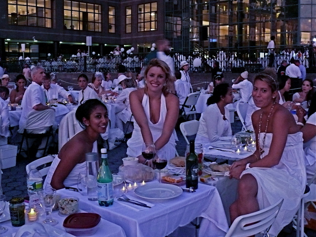 Glowing table settings were just as well attired as the attendees