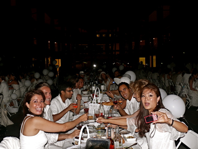 Attendees toasted the calm before Hurricane Irene.