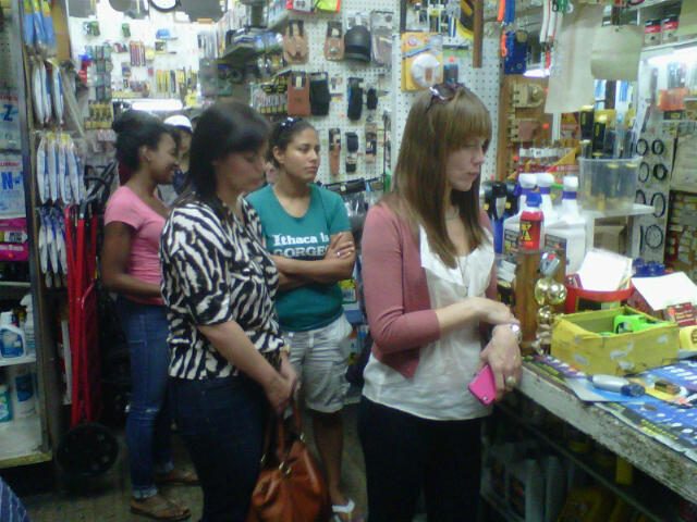 Nearly 20 people lined up to stock up at 727 Hardware Co. on Sixth Avenue to buy supplies. 