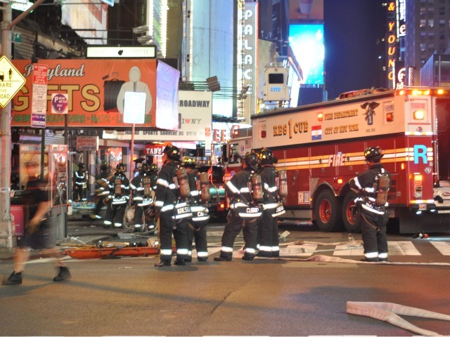 Sage Theater fire, Aug. 30, 2011, Times Square, NYC, NY.
