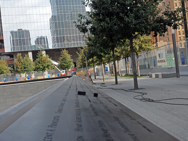 9/11 victims have their names etched in bronze at the memorial 