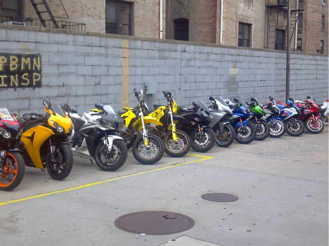 Cops confiscated 14 illegal bikes in Northern Manhattan over Labor Day weekend 2011.