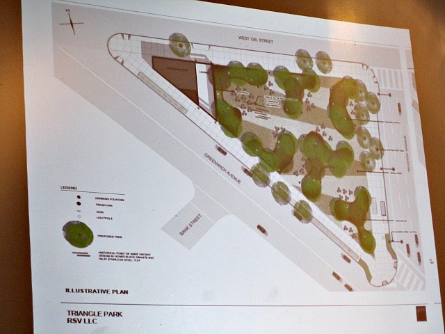 The design for the park would leave a small area on the western end of the park for oxygen tanks needed for the O'Toole Building.