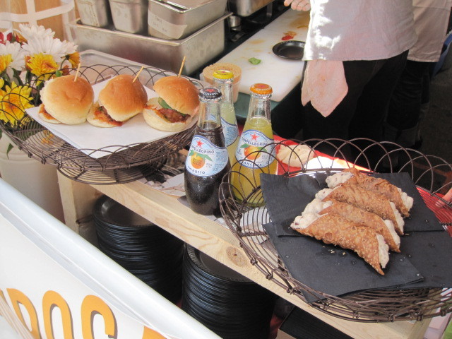 Rubirosa's braciole and cannoli for San Gennaro outside its popular year-old pizzeria on Mulberry Street.