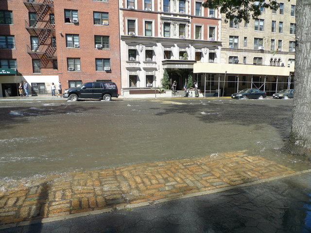 A water main break at Central Park West and West 106th Street flooded streets, basements and subway stations.