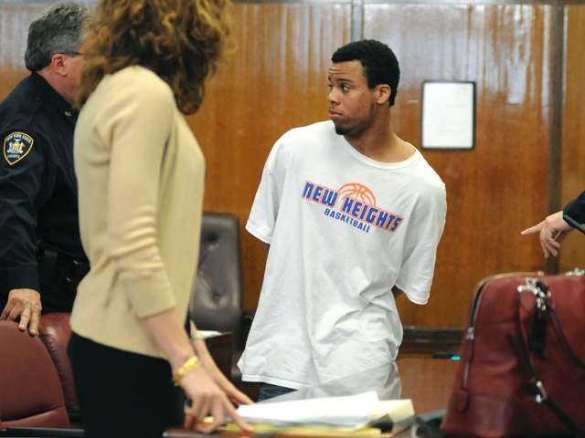 Alleged gang member Jarel Robinson during a court appearance after his arrest in February 2011.