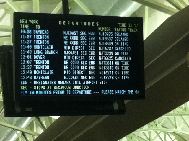 Delays on NJ Transit and Amtrak followed a power outage on a track inside a Hudson Tunnel.