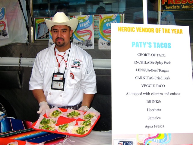 Alberto Loera, whose mom Patricia Monroy own Paty's Taco Truck, won the hero award at the 2011 Vendys. It was the first year for the category. 