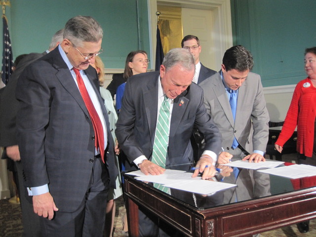 Mayor Michaek Bloomberg and City Councilman Daniel Garodnick signed the memorandum of understanding Wed., Oct. 5.