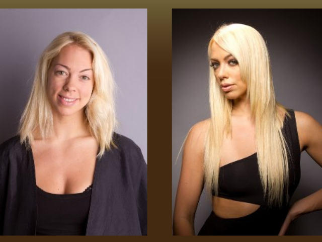 The salon also offers extensions, which can also transform a client's head of hair.