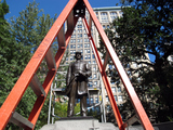 Civil War Hero Statue Gets its Annual Checkup and Cleaning