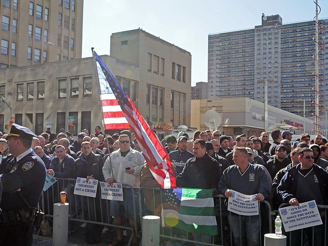 The scene outside a Bronx courthouse were cops were arraigned on ticket-fixing charges.
