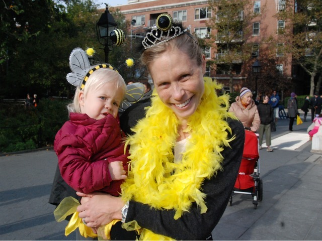 <p>Kim Brown and her little bee, Ella, 17 months, attended the Village's Children's Halloween Parade for the first time.</p>
