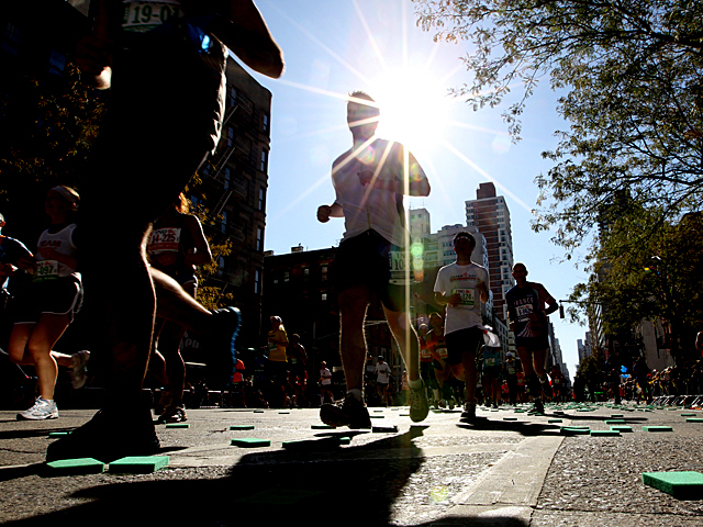<p>Runners take part in this years NYC Marathon.</p>
