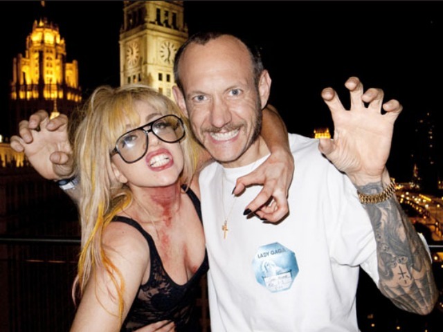 A photo of Lady Gaga and photographer Terry Richardson from their new book.