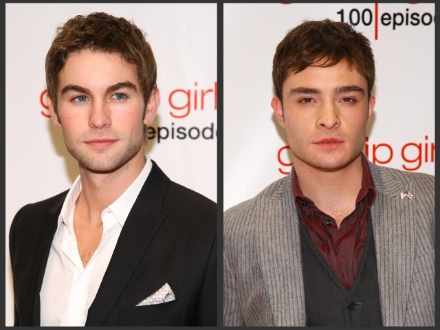 Actors Chace Crawford (L) and Ed Westwick attend the 'Gossip Girl' 100 episode celebration at Cipriani Wall Street on November 19, 2011 in New York City. 