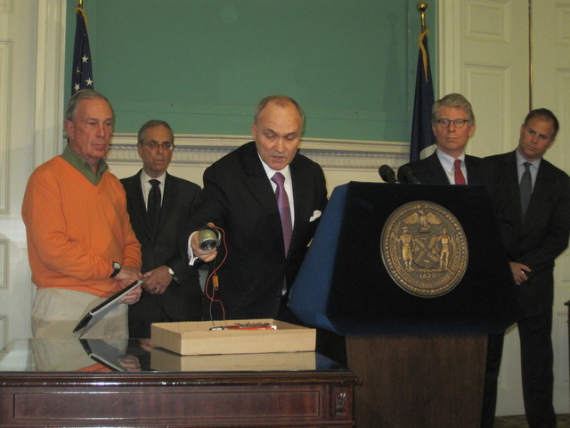 Police Commissioner Ray Kelly said Pimentel intended to affix nails to the pipe bombs.