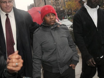 Denise Darbeau, who was beaten by McDonald's employee Rayon McIntosh on Oct. 13, 2011 appeared in Manhattan Criminal Court on Nov. 29, 2011 on criminal trespass charges.