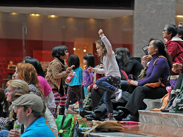 Children dance to the New York City Theatre's performance of The Nutcracker on Nov. 29, 2011. 