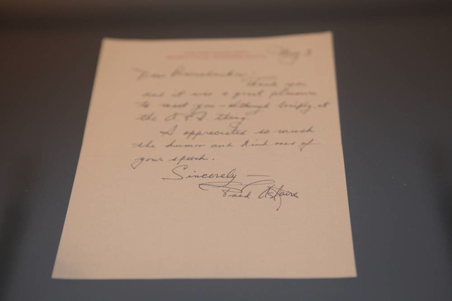 A letter to Mikhail Baryshnikov from Fred Astaire.