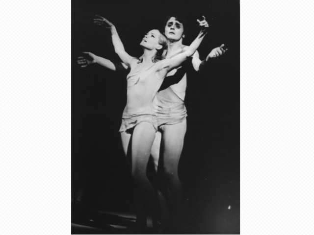 Mikhail Baryshnikov with Irina Kolpakova 
in The Creation of the World with the Kirov Ballet, circa 1971.
