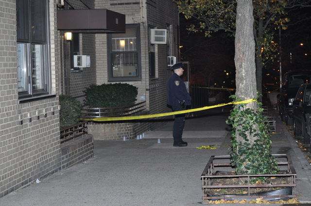 Two men were shot outside 120 W. 94th St. late Sun., Dec. 4, 2011.