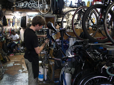 Transportation Alternatives is launching its first-ever Bike Friendly Business District in the East Village and Lower East Side on Saturday, Sept. 21, 2012.