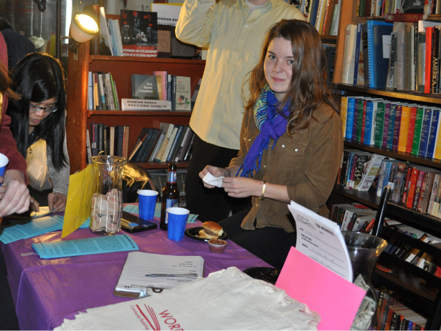 Patrons are invited to support Word Up bookstore by purchasing a 