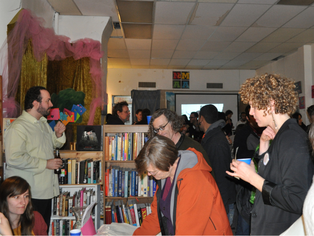 A large crowd gathered at Word Up on Saturday, Dec. 17.